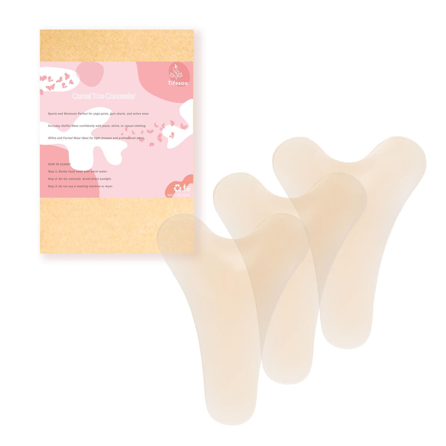 Tifesoo camel toe concealer,Seamless Camel Toe Hider, Reusable Anti Camel Toe Silicone Insert, No Camel Toe Underwear Guard