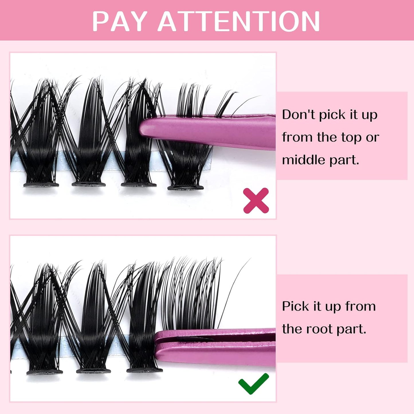 280 Pcs Individual Lashes 50D-C-0.07-16 Cluster Lashes C D Curl Wispy Lashes Bottom Lashes DIY Lashes At Home(50D-C-0.07-16)