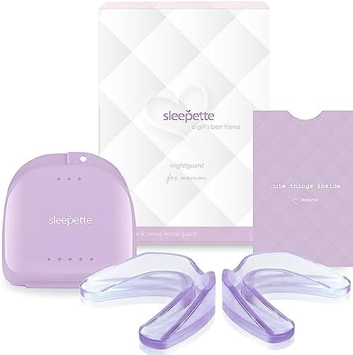 Night Guard for Women, TMJ Mouth Guard for Grinding Teeth at Night Jaw Clenching & Bruxism - Moldable Dental Night Guard for Teeth Grinding Mouth Guard for Sleep, 4 x Nightguard 2 x Sizes
