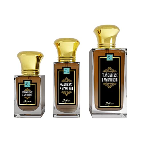 Frankincense & Myrrh NOIR by LaBron® – Unisex Niche Perfume – Dark, Exotic, Smoky & Warm – Black Amber, Patchouli, Classic Rose, Dusty Lavender – Long-Lasting Artisan Fragrance