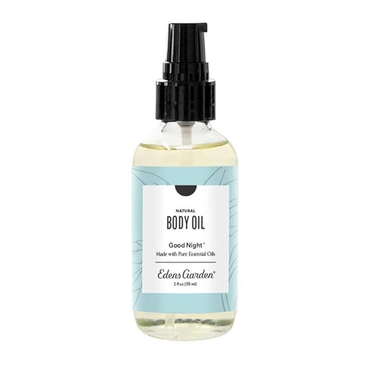 Edens Garden Good Night Bath & Body Oil Sleep Blend – Pure Essential Oils & Vitamin E for Moisturizing Dry Skin – Calming Aromatherapy After-Shower Scented Oil for Women & Men, 2 fl oz (59 ml)