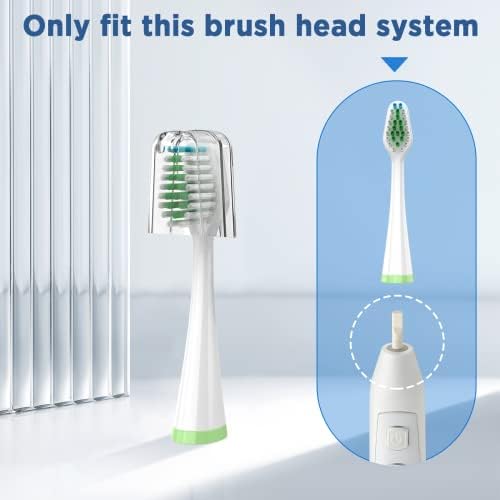 Replacement Toothbrush Heads for AquaSonic Duo Series, 5 White & 5 Black Brush Heads with Covers
