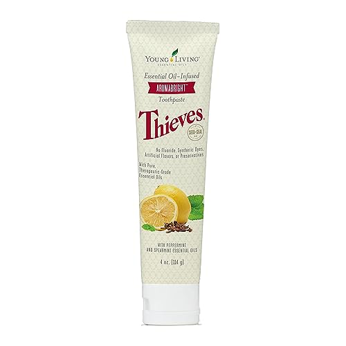 Thieves AromaBright Toothpaste by Young Living | 4 Ounces | Fluoride-Free | All-Natural | Enriched with Essential Oils to Support Healthy Teeth and Gums While Providing Long-Lasting Fresh Breath
