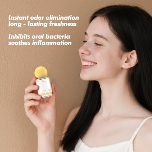 Oral Spray – Fresh Breath, Dual Cooling Experience & Convenient On-The-Go Design – Perfect for Freshening Breath Anywhere, Anytime (Orange, 2 Count)