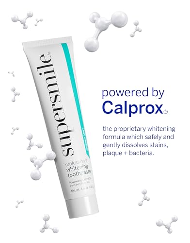Supersmile Professional Whitening Toothpaste w/ Fluoride - Removes Stains & Whitens Teeth 6 Shades - Enamel Strengthening - No Sensitivity - Travel Size (Original Mint, 1.4 Oz)