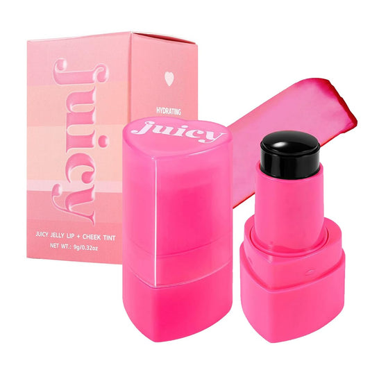 Cooling Water Jelly Tint Stick，Multi-Use Juicy Love Blush, 3-In-1cheek Blush & Eyeshadow & Lip Tinted Long-Lasting Moisture Stick，Bouncy Jelly Texture，Creates A Moist Watercolor Effect (#09, 0.32oz)