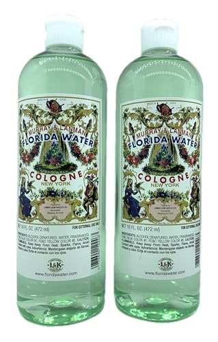 Lanman & Kemp Florida Water Splash 16 Fl Oz - Florida Water Cologne, After Shave Cologne, Fresh, Clean Fragrance 472ml (Pack of 2)
