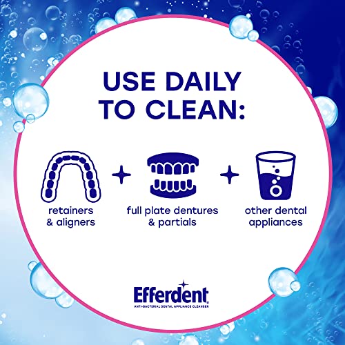 Efferdent Denture Cleaner Complete Clean, Retainer Cleaning Tablets for Aligners, Dentures, and Dental Appliances, 126 Count, 2 Pack
