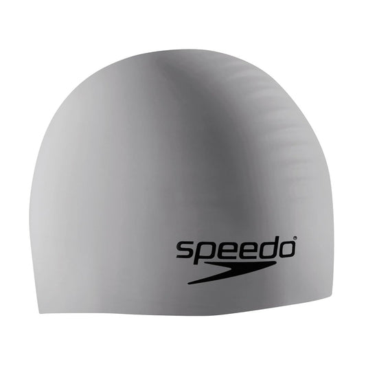 Speedo Unisex-Adult Swim Cap Silicone, Silver