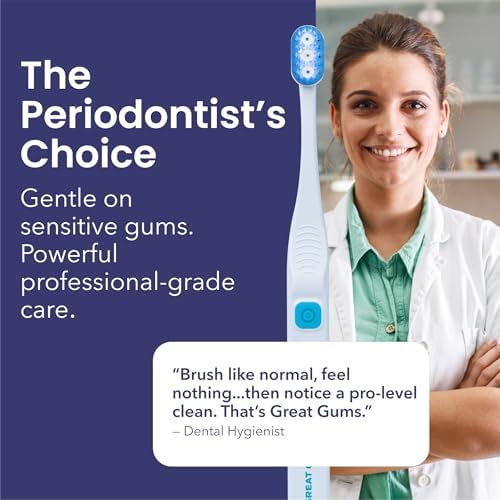 Vibration-Free Patented Bioelectric Toothbrush, Dentist-Designed & Clinically-Tested, Gentle on Sensitive Teeth & Fragile Gums, Ultra Soft for Pregnant Women, Elderly, Braces and Gum Recessions
