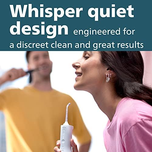 Philips Sonicare Cordless Power Flosser 3000, Water Flosser with Innovative Quad Stream Technology, Oral Irrigator with 2 Flossing Modes and 3 Intensity Levels, Ergonomic Design, Black, HX3826/23