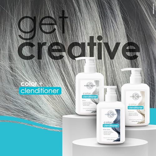 Keracolor Color + Clenditioner 3-in-1 Color-Depositing Conditioner, Gentle Cleansing Conditioner Infusing Semi-Permanent Hair Color, 9 Shades, 33.8 Fl Oz