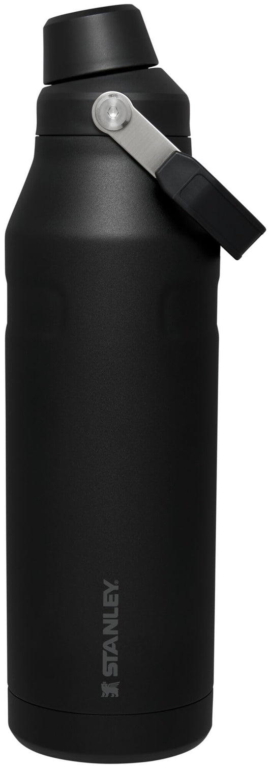 Stanley IceFlow Fast Flow Water Bottle 50 OZ | Angled Spout Lid | Lightweight & Leakproof for Travel & Gym | Insulated Stainless Steel | BPA-Free | Black
