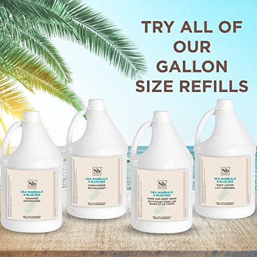 Soapbox Hair Conditioner, Sea Minerals & Blue Iris, Hydrating, Vegan, Color Safe, Sulfate Free & Silicone Free Conditioner Refill for Home & Professional Use - Gallon Size