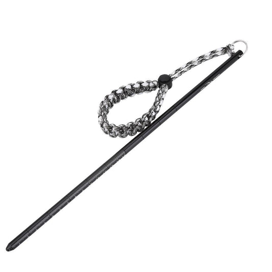 Wbestexercises Diving Pointer Stick, Scuba Diving Aluminum Alloy Lobster Stick Pointer Underwater Shaker Noise Maker Stick Rod with 7 Strand Parachute Lanyard(Black)