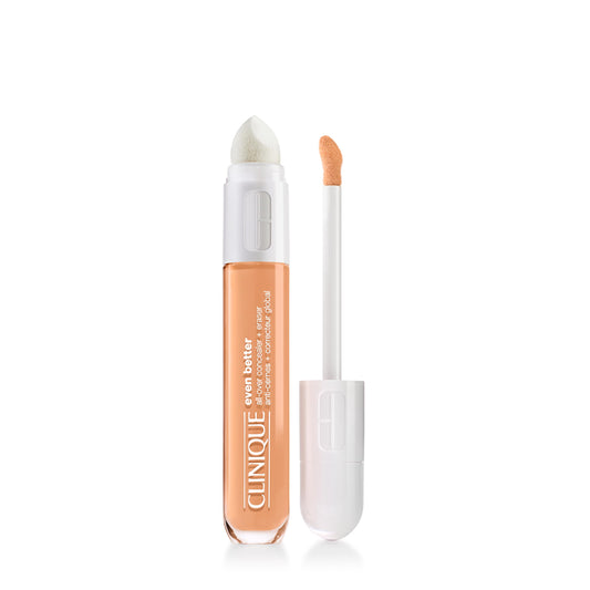 Clinique Even Better All-Over Full Coverage Concealer + Eraser For Dark Circles | Hydrating, Brightening + Depuffing, Cashew, 0.2 Fl Oz