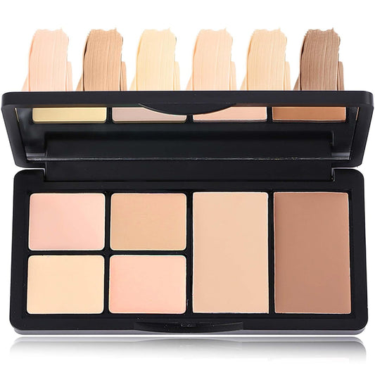 Color Correcting Concealer Palette,Concealer Contour Palette Long-Lasting Makeup Cream Contour Palette,Contouring Foundation Highlighting Corrector Concealer Palette for Dark Circles & Blemish(#02)