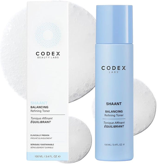 Codex Labs Shaant Refining Toner - Hydration & Pore Minimizer - for Acne Prone Skin - with 2% Gluconolactone - Cruelty-Free, Vegan Skincare (100ml)