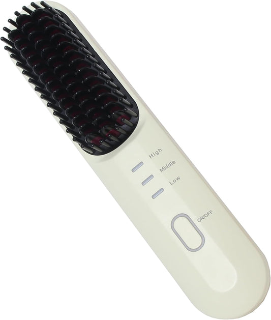 Cordless Hot Hair Brush Straightener Heat Pressing Combs Ceramic Electric Straightening Comb, Anti Burn for Natural Black Hair Beard Wigs Holiday Gifts - Purple （2600mA）