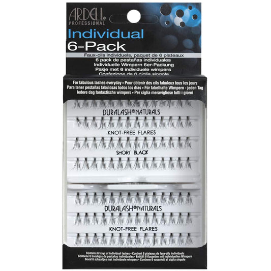 6 Pack Knot-Free Individuals Short Black
