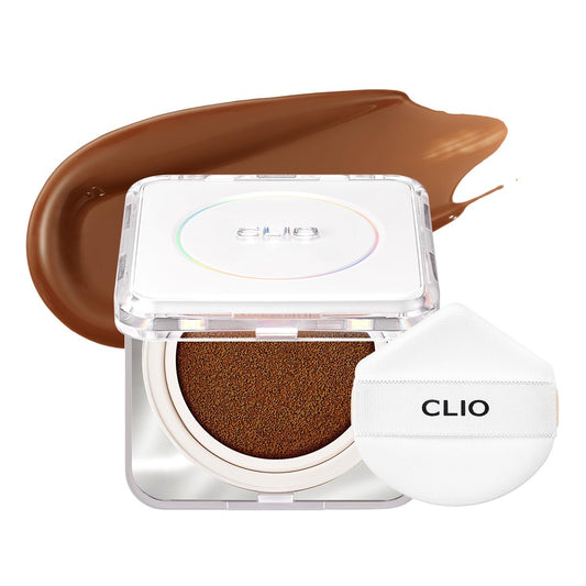CLIO Kill Cover Founwear Cushion Foundation – Korean Makeup, Full High Coverage, Airy Satin Finish, Skin Fit, 38W MAHOGANY