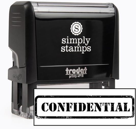 Confidential Office Stamp | 4 Different Sizes | 20 Designs | Multiple Color Options | Perfect for Quick Validation of Office Documents (Confidential, Xtra Wide)