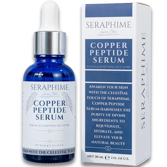 Copper Peptides Serum for Face, 2% Copper Peptide with 4% Epidermal Growth Factor (EGF Serum), Niacinamide, Ceramides, Squalane & Hyaluronic Acid, Multi Peptide, Collagen Peptide Complex, 1 fl oz