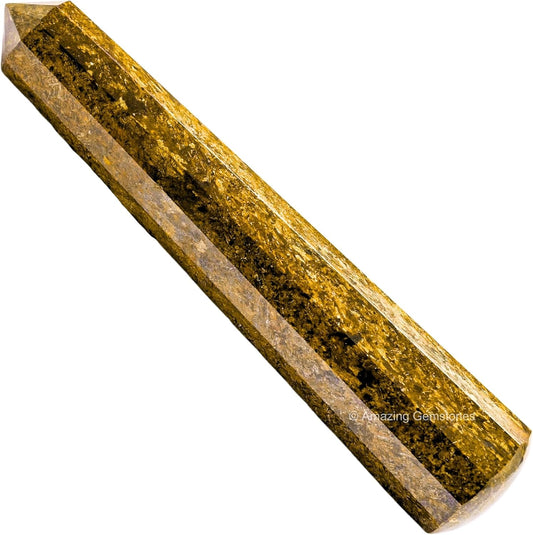 Amazing Gemstone Bronzite Crystal Wand Massage Stick - Pelvic Wand Gua Sha for Adults - Crystals and Healing Stones Massage Wands for Adults Gifts (Pointed)