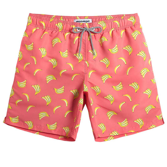maamgic Mens Swim Trunks Quick Dry Swim Shorts with Mesh Lining Funny Swimwear Bathing Suits Banana X-Small