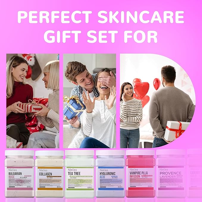 Chamomile Vajacial Peel-Off Jelly Mask Set, Jelly Mask For Facials, Face Mask For Instant Hydration, Vegan Peel Off Face Mask, Facial Skin Care For Smoothing, Moisturizing, Cleansing