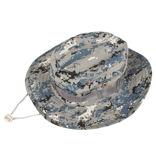Sun Hats for Men Women Bucket Hat UPF 50+ Boonie Hat Foldable UV Protection Hiking Beach Fishing Summer Safari(1pack-Blue Digital)