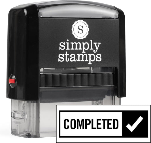 Completed Office Stamp | 4 Different Sizes | 20 Designs | Multiple Color Options | Perfect for Quick Validation of Office Documents (Completed, Medium)