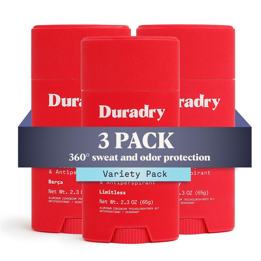 Clinical-Strength Antiperspirant Deodorant for Women and Men - Clean formula with Natural Ingredients, Odor, and Excessive Sweat protection for Armpits - Variety Set (Pack of 3)
