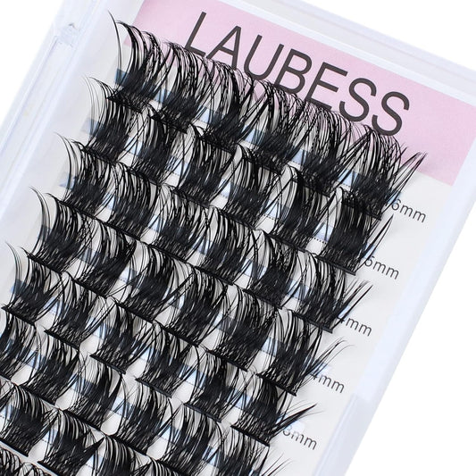 Cluster Lashes 72pcs Individual Lashes Mixed Tray Volume Eyelash Clusters DIY Lash Extension Fluffy Cluster Eyelash Extensions Kit Soft Lash Clusters (01-0.07C, 9-16mm)