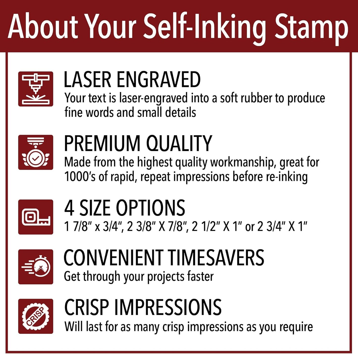 Confidential Office Stamp | 4 Different Sizes | 20 Designs | Multiple Color Options | Perfect for Quick Validation of Office Documents (Confidential, Xtra Wide)