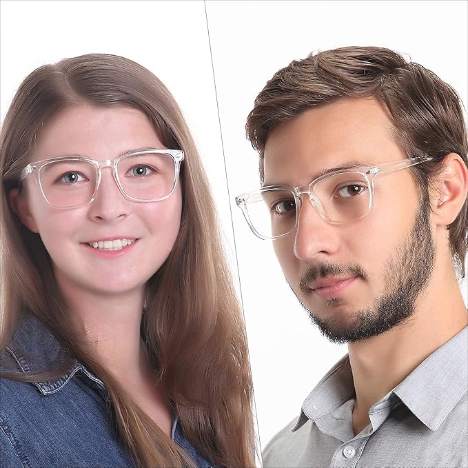 YEIN Bifocal Reading Glasses with Blue Light Blocking Lenses, Bifocal Reader for Women and Men, Vintage Square frame with Spring Hinge (+0.00/+1.00 magnification)