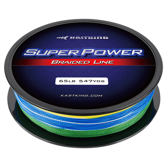 KastKing Superpower Braided Fishing Line,Multi-Color,80 LB,(8 Strands),547 Yds