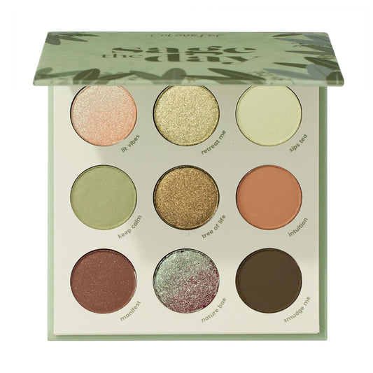 ColourPop Sage the Day Eyeshadow Palette - Sage & Olive Palette with Metallic and Matte Finishes - High-Pigment Eye Makeup with a Long-Wearing Formula (0.3 oz)