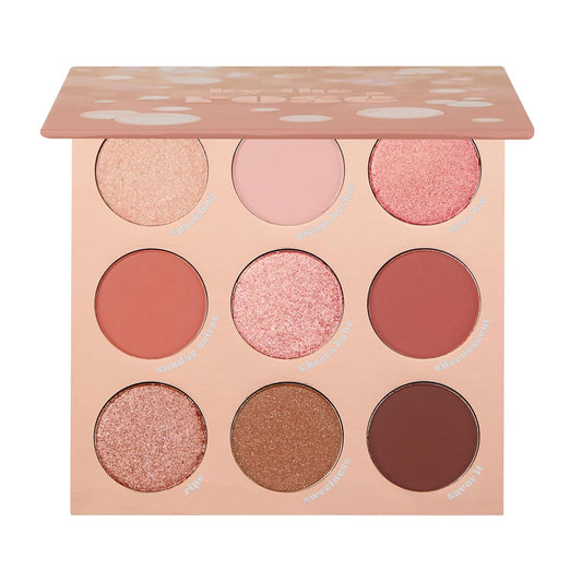 ColourPop By The Rosé Eyeshadow Palette - Pink & Red Neutral Palette with Metallic and Cream Matte Finishes - High-Pigment Eye Makeup with a Long-Wearing Formula (0.3 oz)