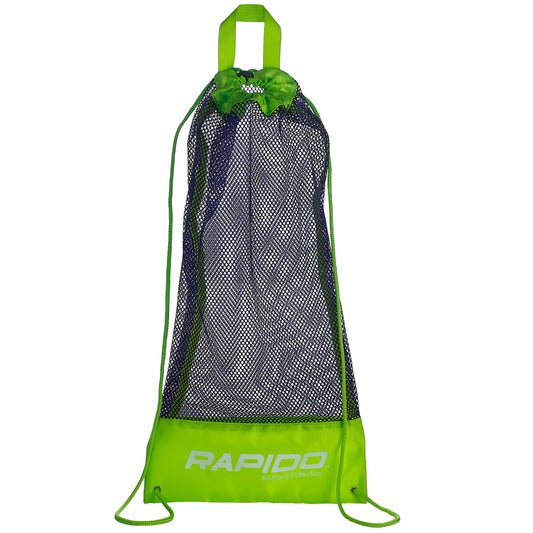 Phantom Aquatics Rapido Boutique Collection Mask Fin Snorkel Net Bag, Ideal for Swim and Snorkeling Gear Bag (Translucent Violet Lime)
