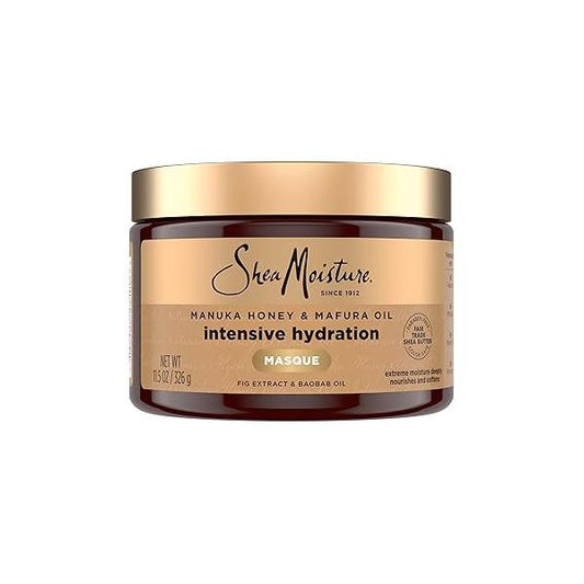 SheaMoisture Intensive Hydration Hair Masque Manuka Honey & Mafura Oil For Dry, Damaged Deep Conditioning Treatment 11.5 oz