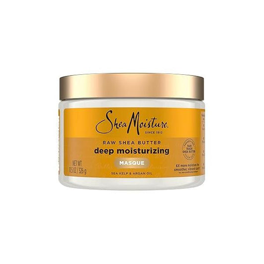 SheaMoisture Raw Shea Butter Deep Moisturizing Hair Masque, 11.5 fl oz - Conditioner for Curly to Moisturize and Renew, Sustainable, Organic, Cruelty-Free