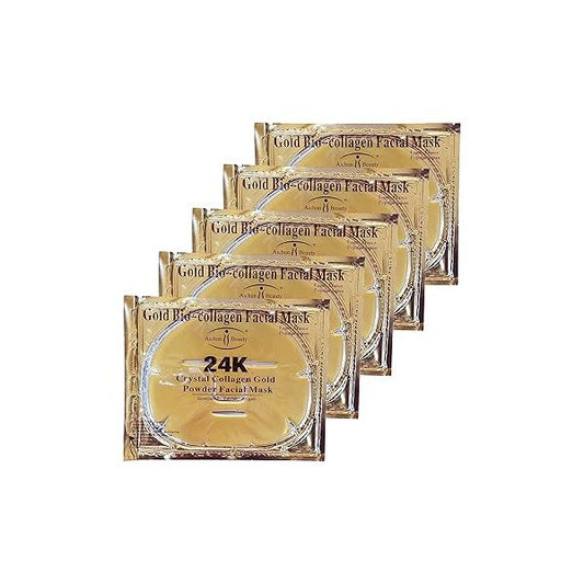 Luxurious 24k Gold Bio-collagen Facial Mask (5pcs)
