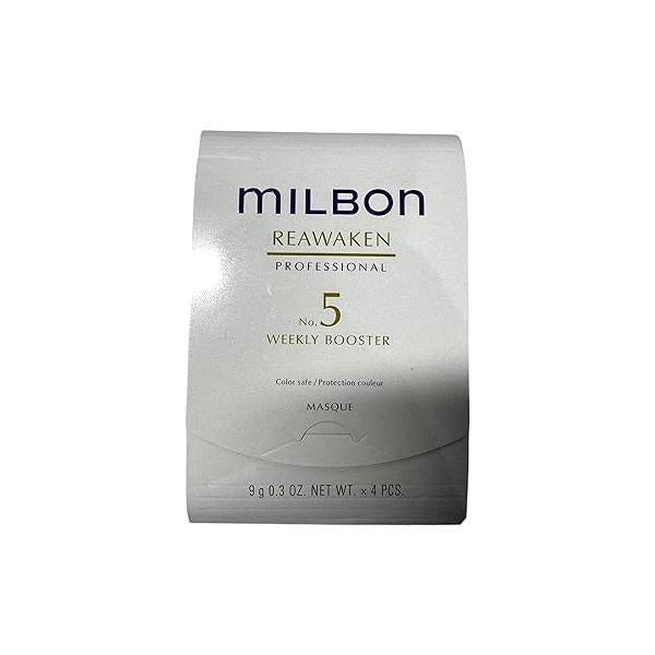 Milbon No. 5 Reawaken Professional weekly booster Hair Masque Color Safe 4 x 0.3 Fl. Oz.